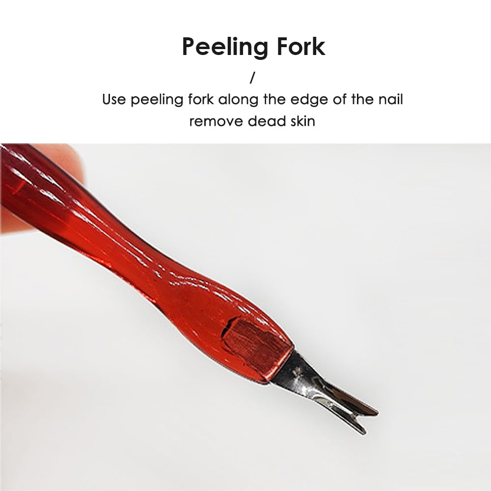 7pcs Nail Art Tools Set Jelly Gel Cleaning Cotton Mini Sponge Rub Strips Dead Skin Forks Wooden Sticks — view 5