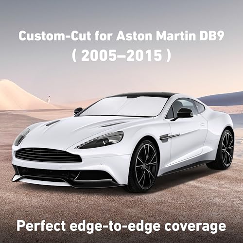 Image of Econour Windshield Sunshade for Aston Martin DB9, DB9 GT, DB11,DB12 2005-2023 2024 2025 Sun Visor for Front Window Sun Shade Cover, UV Blocker & Protector, Car Accessories