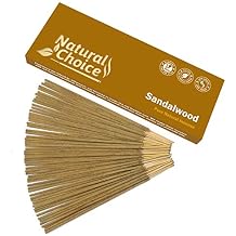 Sandalwood Incense Sticks 100 Grams, Low Smoke Traditional Incense Sticks Made from Scratch, Never Dipped Sandalwood, Single Pack
