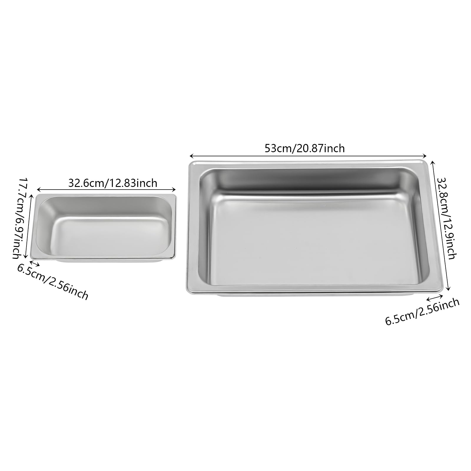 Chafing Dish - Calentador de alimentos de acero inoxidable de 5 litros con tapa, calentador de buffet, accesorio para catering, buffet y fiestas (3 recipientes de 1/3 GN)