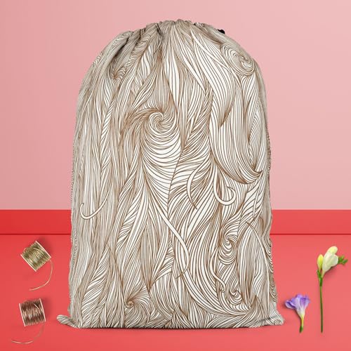 Image of ArtzFolio Background Waves D1 | Reusable Sack Bag | Bag for Gym, Storage, Vegetable & Travel