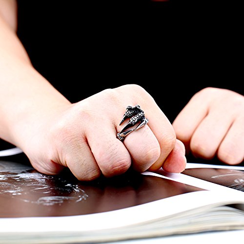 Image of Genuine Stainless Steel Ring for Men Fashion Punk Rock 3D Animal Rings