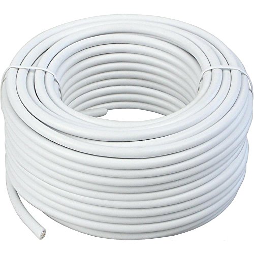 SCHWAIGER -KOX11525 532- SAT-Koaxialkabel 25m/ 115 dB/hohes Schirmungsmaß/ 4-Fach geschirmt/Satellitenkabel/unkonvektioniert/ 7,3 mm/weiß