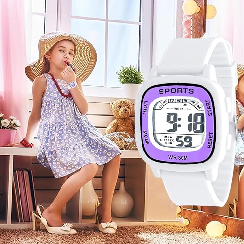 Image of Time Up Digital Dial 2025 Shock-Proof Water & Dust Resistant Alarm Student Watch for Boys & Girls (Age 5-17 Years)-GSK-101