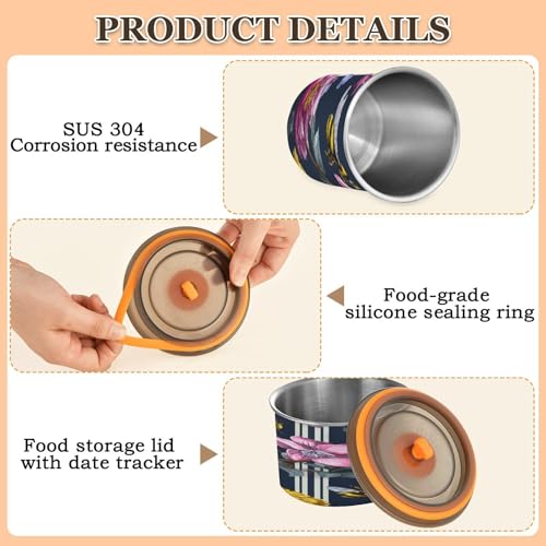 Contenedor hermético para café de acero inoxidable 17 oz miniatura 4