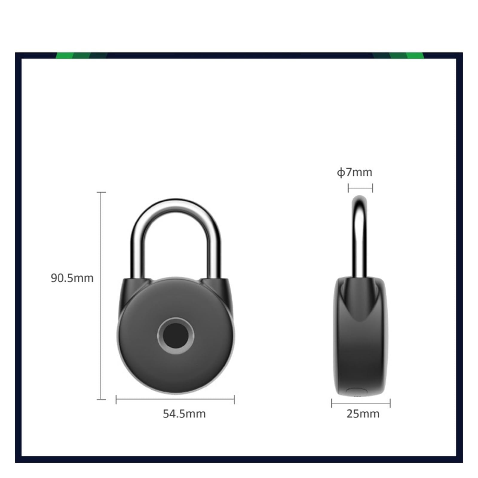 Cerradura de puerta inteligente, Mini candado redondo con huella dactilar, cerradura portátil for equipaje de viaje y uso en gabinetes(Grey)