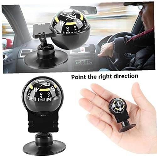 Brújula bola compacta para auto negra miniatura 4