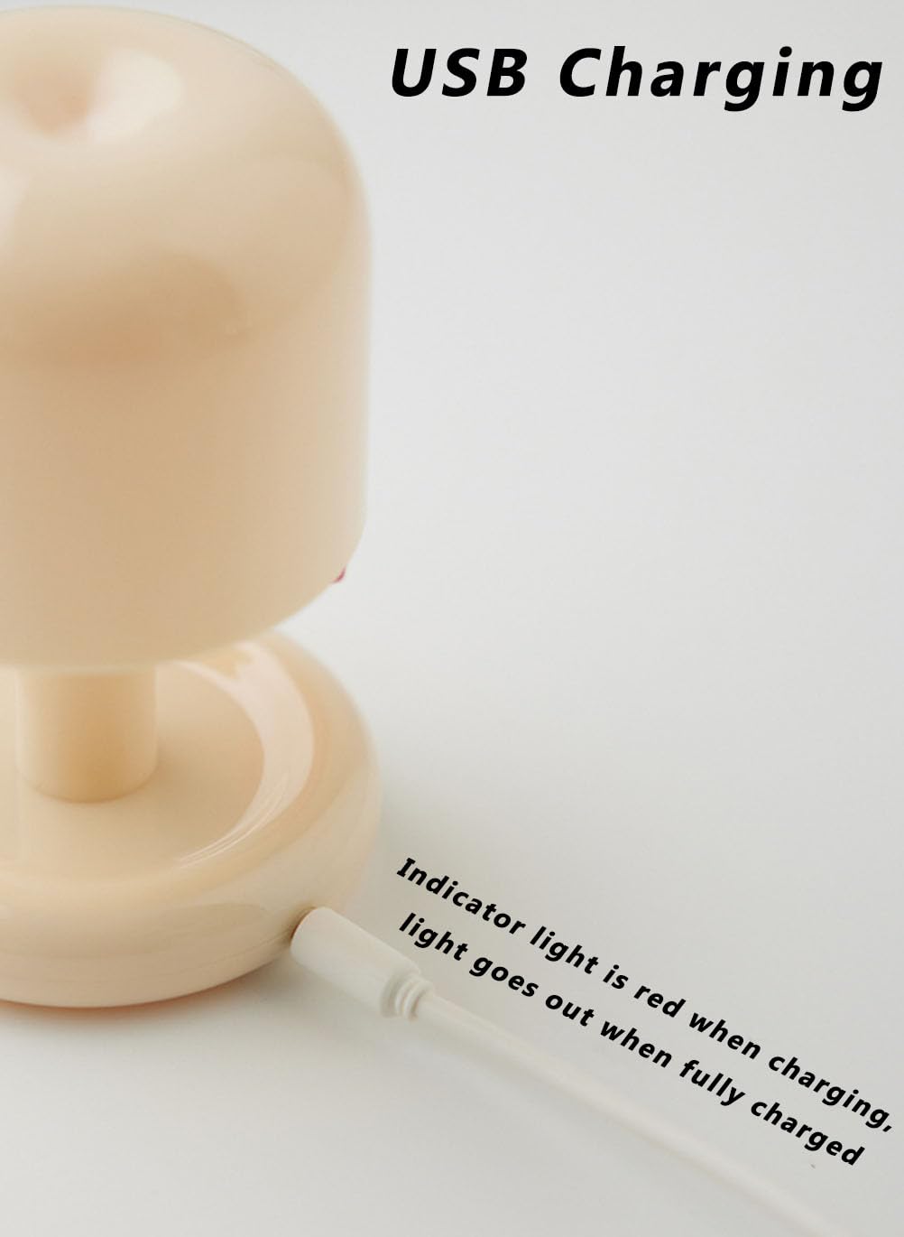 Lampa ścienna LED z przełącznikiem, bezprzewodowa, ładowana przez USB, mini akrylowa lampa stołowa z ciepłym światłem, do sypialni, jadalni, kawiarni
