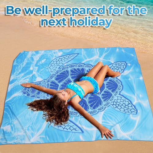 KUOGAS Strandtuch XXL 200x145 cm,Groß Schnelltrocknendes Mikrofaser Handtuch, Sandfrei Badetuch,Stranddecke Damen strandhandtuch