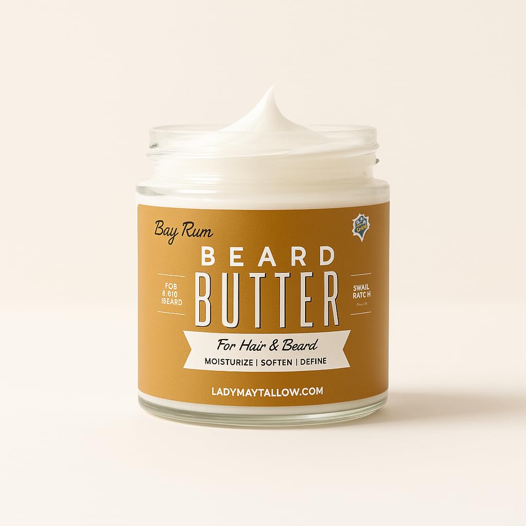 Tallow Man Deluxe Gift Set – Beard Butter Trio, Hand Salve & Leather Conditioner | Premium Men's Grooming