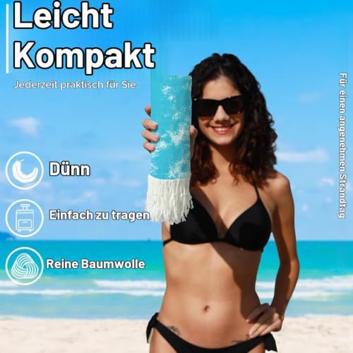 Strandtuch Mikrofaser Strandhandtuch Strand Zubehör Groß 180x80 2 Set – Ansicht 2