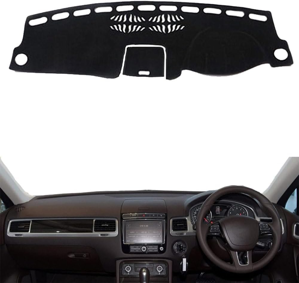 ZhangXD Car Dashboard Cover for VW Touareg 2011-2017, Non-Slip Dash Board Sun Shield Protector Anti-Glare Anti Dust Interior Accessories