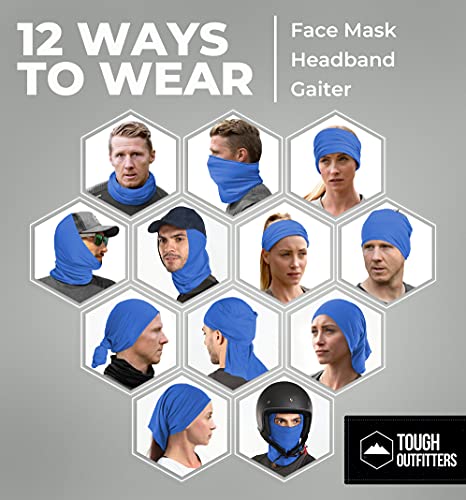 Tough Headband Neck Gaiter Mask For Men & Women - Neck Gaiter Face Mask & Dust Protection W/Uv For Fishing, Running & Hiking #TOP4