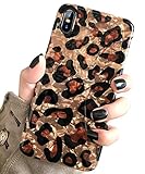 J.west iPhone XR Case Luxury Sparkle Bling Translucent Leopard Print Soft Silicone Phone Case Back Cover for Girls Women for Apple iPhone XR 6.1 inch 2018