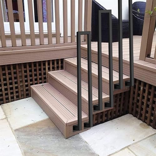 Rampe d'escalier antidérapante en fer forgé pour entrée de villa - 7
