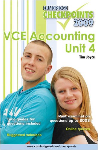 Cambridge Checkpoints VCE Accounting Unit 4 2009 : Joyce, Tim: Amazon ...