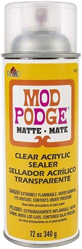 Miniatura 6 de Mod Podge - Sellador acrílico en aerosol mate, paquete de 2 unidades, pintura mate de revestimiento transparente, pulverizador de lata de aerosol