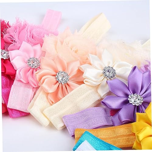 3 Peças 10 Faixas De Cabeça De Meninas Para Bebês Meninas Faixa De Cabeça De Flor De Seda Faixa De C