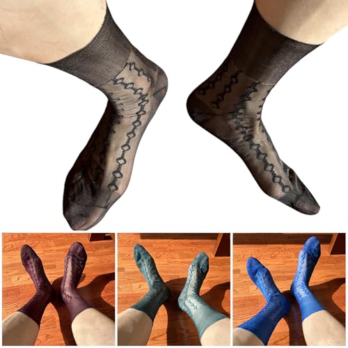Men Dress Socks Casual Business Socks Soft Nylon Work Trouser Socks Middle Tube Socks Breathable Ankle Socks Crews2