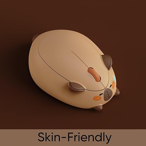 Miniatura 2 de Akko Ratón inalámbrico para juegos Capybara, mouse de tres modos BT3.0BT5.02.4G, lindo ratón óptico inalámbrico de dibujos animados para
