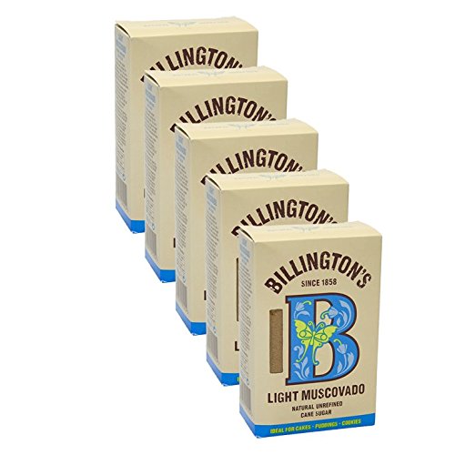 Billington's Light Muscovado, 500g, 5er Pack
