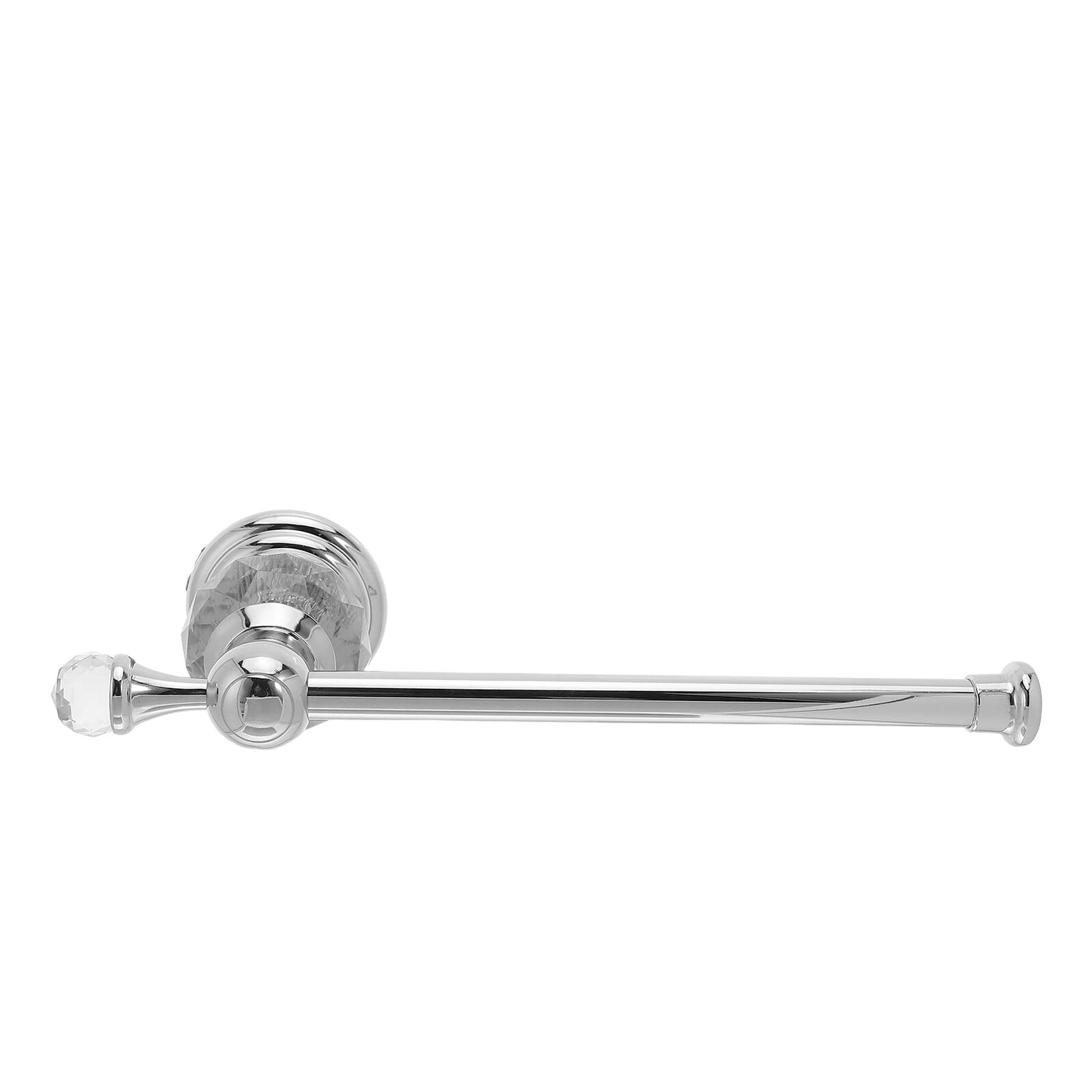 Portarrollos de Papel Higiénico de Cristal Plata de Acero Inoxidable | Acabado Decorativo, para Baños Compactos, Diseño Versátil Estética Clásica y Contemporánea