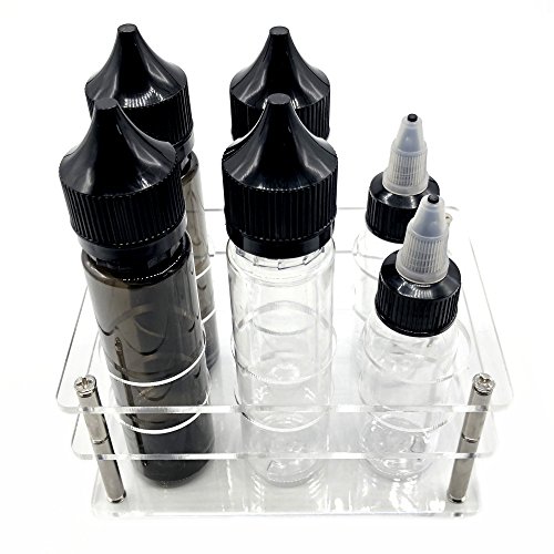 Présentoir en acrylique transparent pour 6 bouteilles de liquide Ø 32 mm