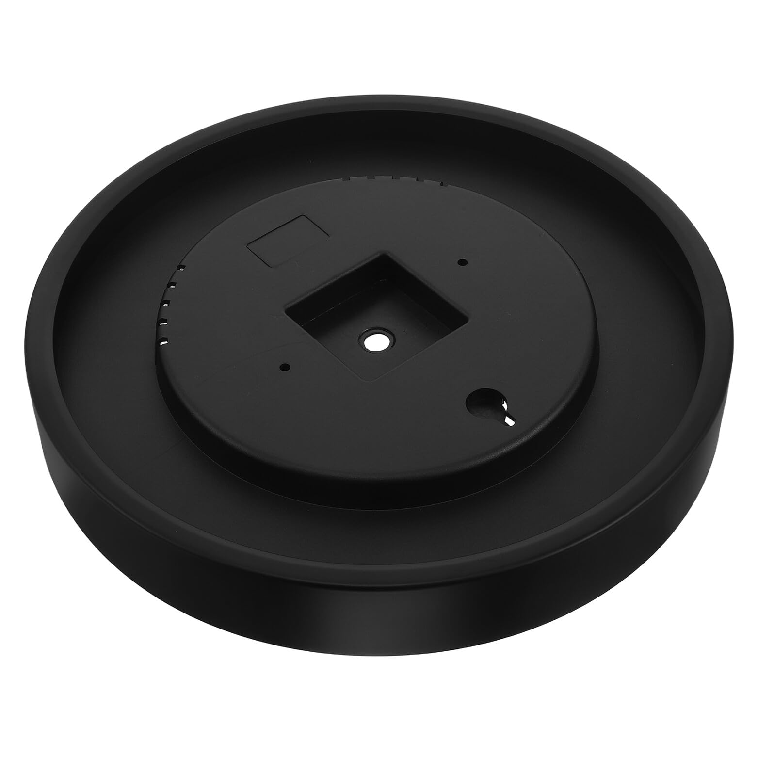 Cadre arrière métallique rond 30,5 cm noir de rechange pour horloge murale à quartz