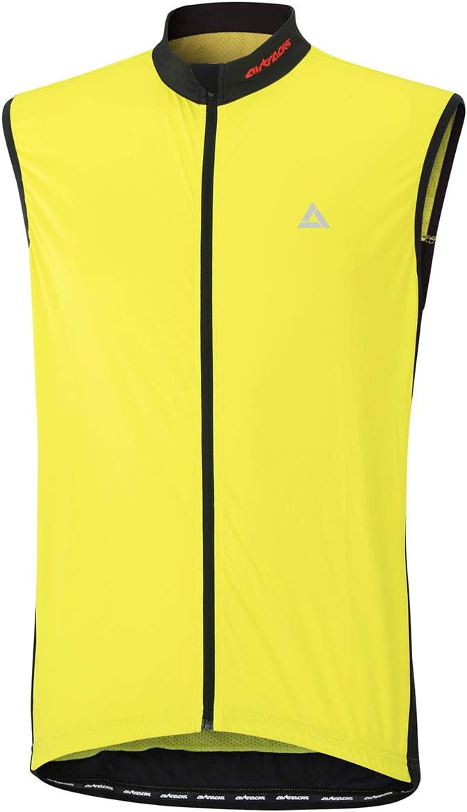 Airtracks Herren Funktions Fahrradtrikot Kurzarm - Ärmellos Comfort Line - Radtrikot - Jersey - Fahrradshirt - Bikeshirt MTB mit Taschen - Atmungsaktiv - UV Schutz - Schnelltrocknend - Reflektoren