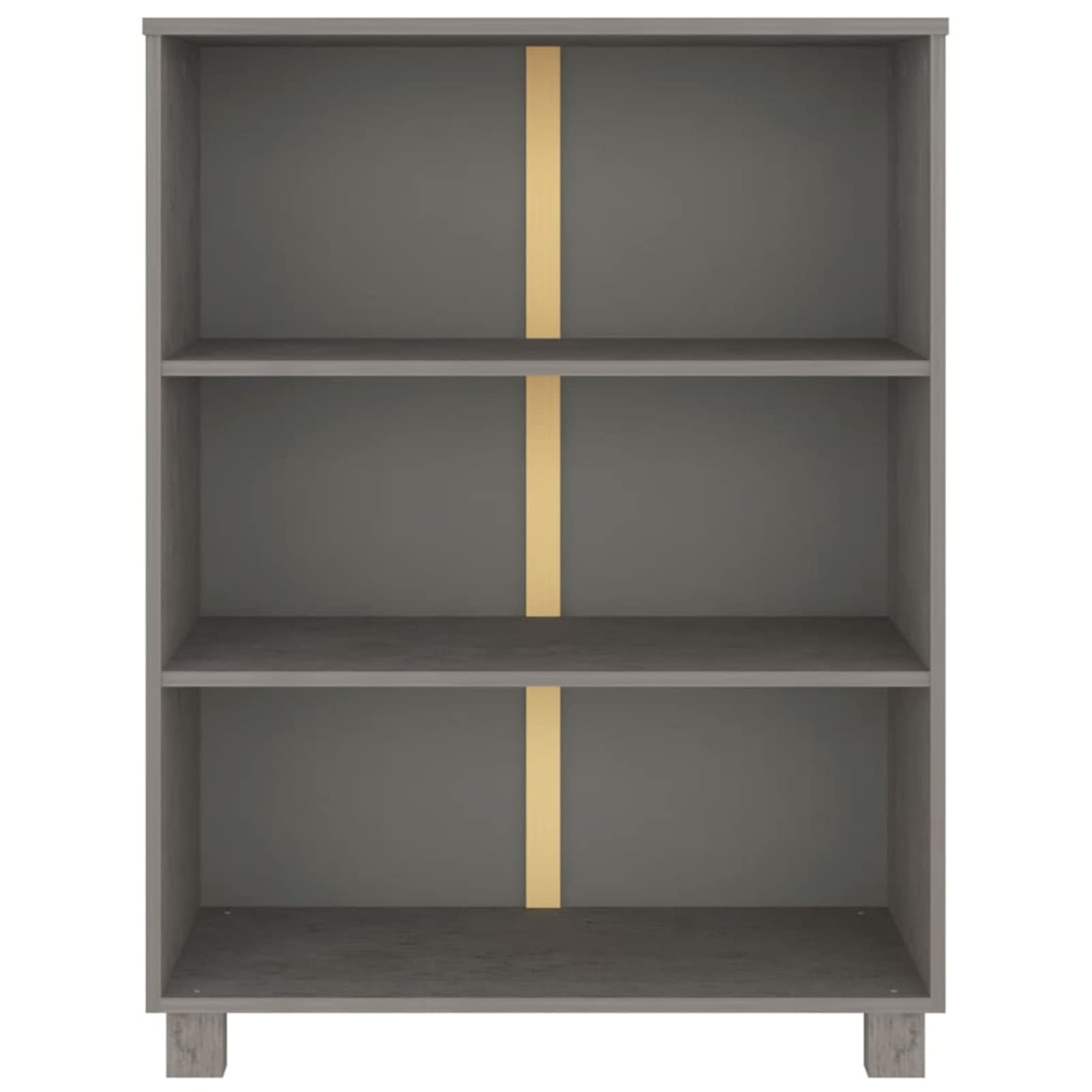 ZEYUAN Bibliothèque pour livres, bibliothèque étagères, bibliothèque de livres, étagères pour chambre jeune, meubles étagères, bois de pin gris clair 85 x 35 x 112 cm