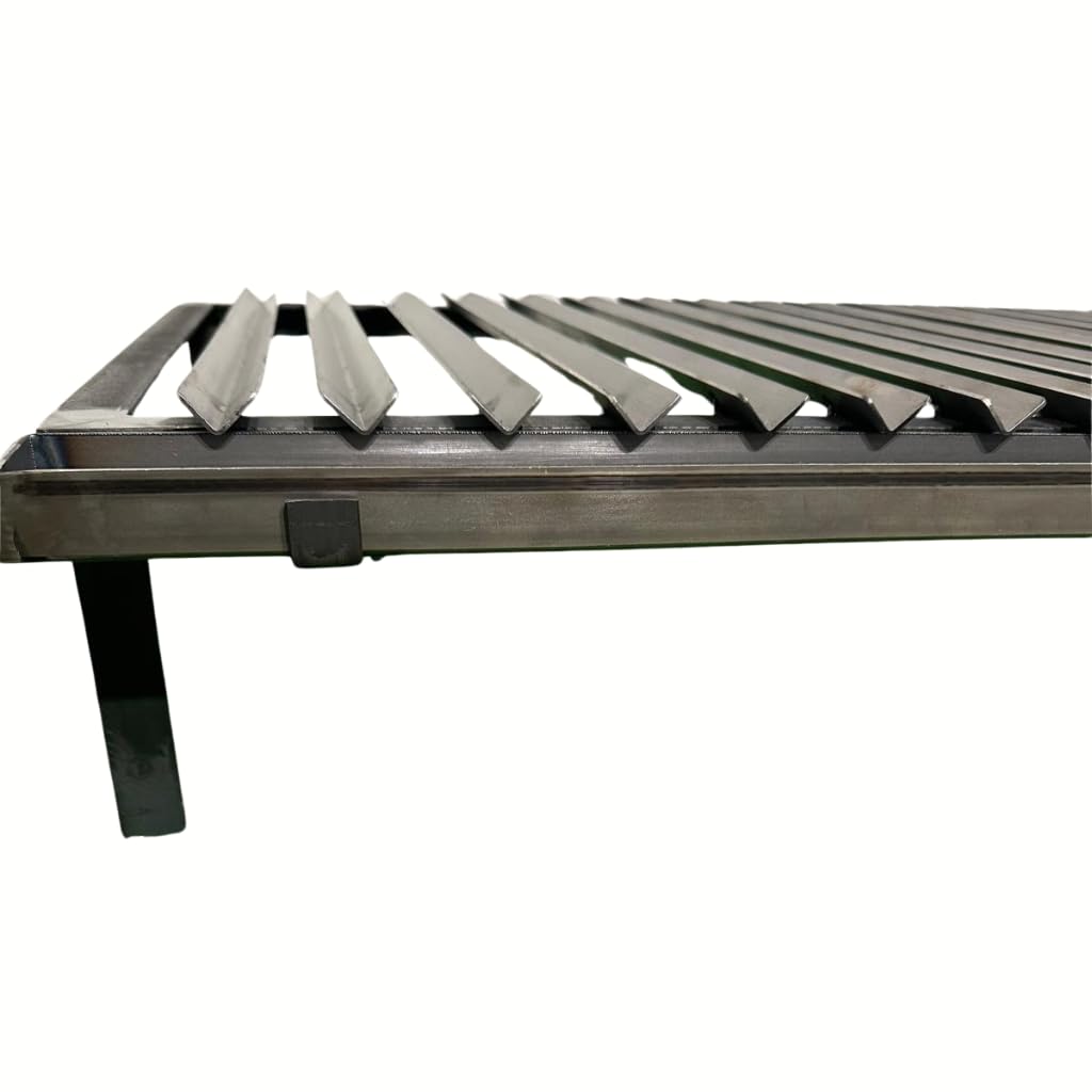 Grill Argentina per barbecue con grasso Asta V in ferro/acciaio al carbonio rinforzato (70 x 50 cm)