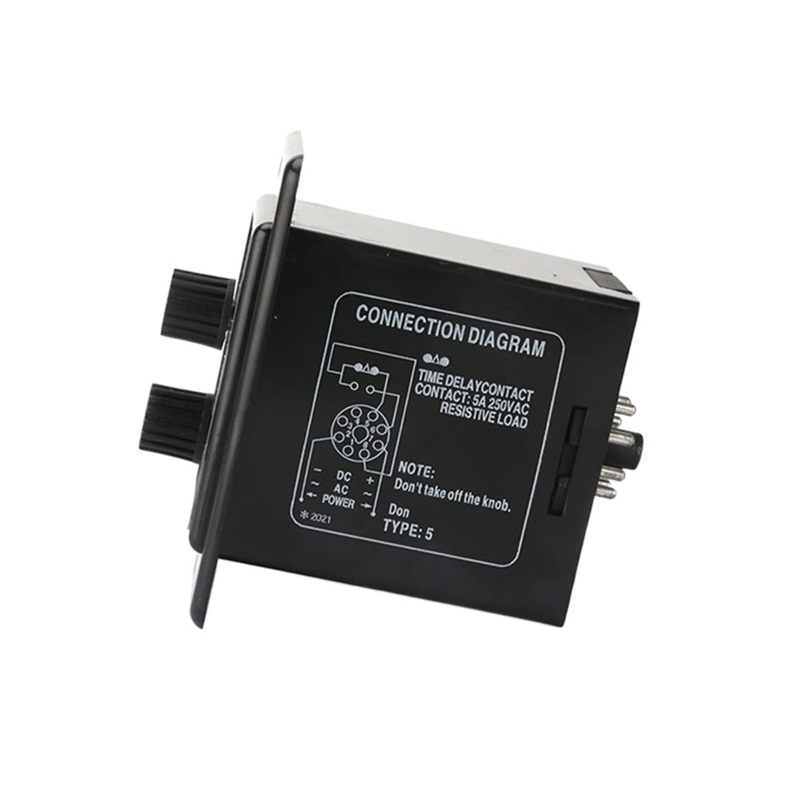 Relè doppio tempo regolabile Temporizzatore ciclo di ripetizione ATDV-Y ON Off 3S/6S/12S/30S/60S 220V Doppio timer con base presa Parti di ricambio (Size : 60S 220V)