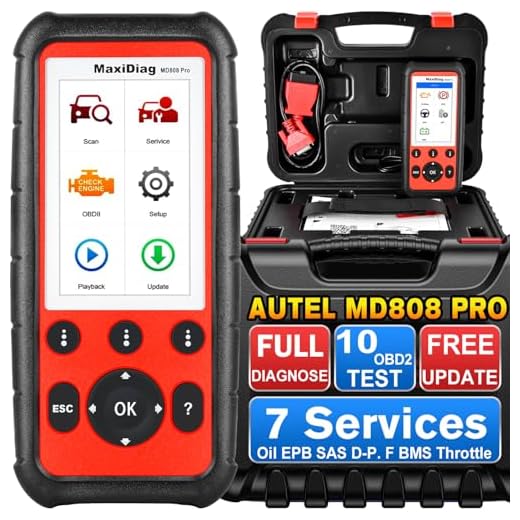 Autel MaxiDiag MD808 PRO OBD2 Scanner, All System Diagnostic Scan Tool, Upgraded of MD806 MD802, 7 Hottest Special Service, Oil Reset, EPB, SAS, BMS, Throttle, Free Lifetime Update, Multilingual