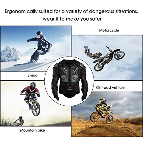 Gute Motorcycle Protective Jacket with Full Body Armor, Motocross Protective Jacket Armour, Sport Motocross MTB Racing & Off-Road Chest Protection Dirt Bike Gear for Men (2XL) - Image 6