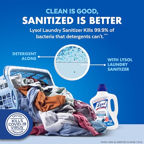 lysol laundry sanitizer additive bacteria-causing laundry odor eliminator detergent additive crisp linen 90oz