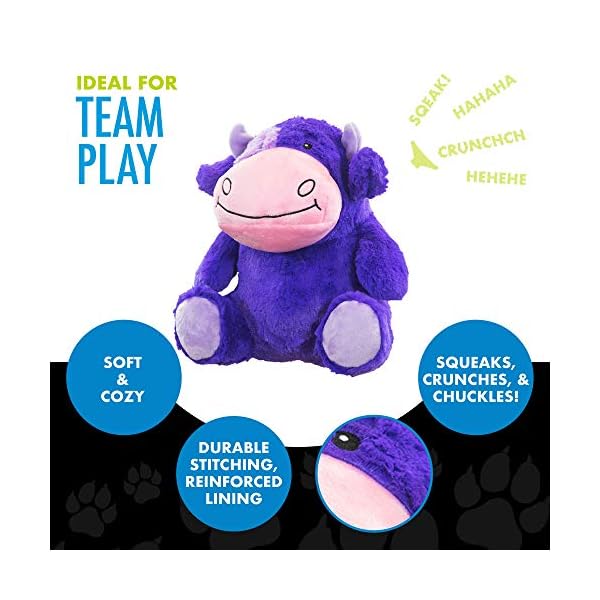 Hero-Chuckles-Plush-Squeaky-Dog-Toy-Durable-Stuffed-Animal-with-3-in-1-Squeaker Plush Squeaky Dog Toy