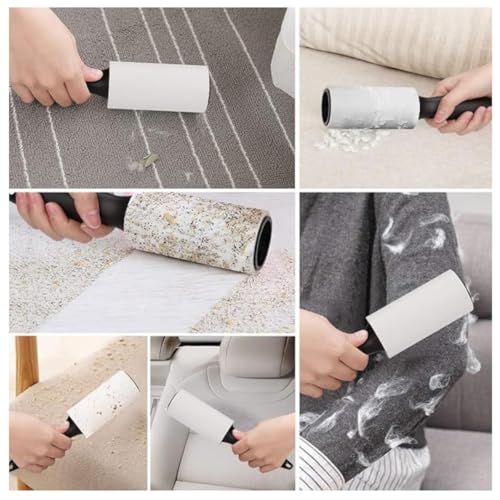 Kit 3 Rolos Tira Pelo c/ 20 Folhas Adesivas Cada, Reutilizável, Extra Pegajoso, para Remoção de Pelo