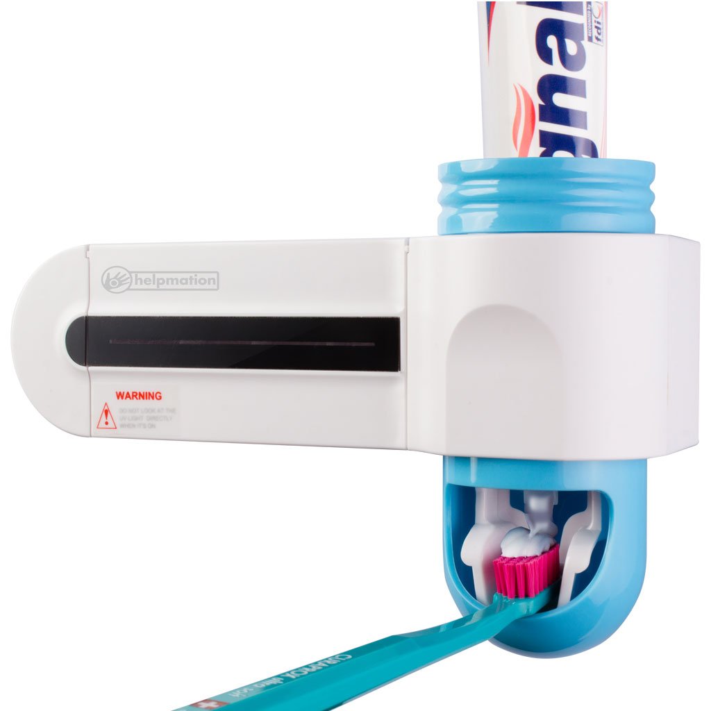 gfs302 – Dispenser Automatico di dentifricio + Supporto per spazzolino da Denti + sterilizzatore UV
