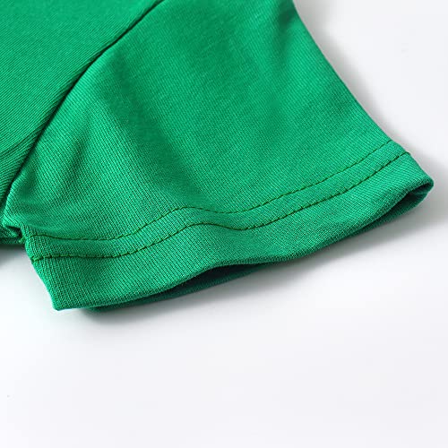 Image of Noomelfish Girls Short Sleeve Heart Pocket T-Shirts Casual Cotton Tee Tops Blouse (5-12 Years)