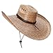 Mexican Style Wide Brim Straw Hat - Natural OSFM