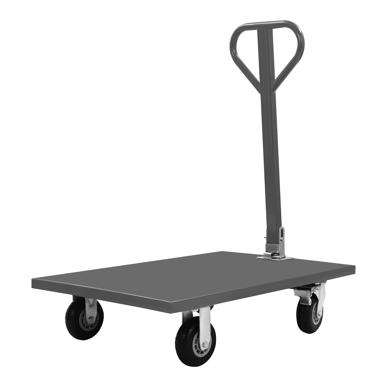 Platform Truck Cart Heavy Duty Panel Cart with 360 ° Rotatable Handle, 2000lbs Load Capacity Panel Dolly Push Cart with Casters for Warehouses Garages Basements