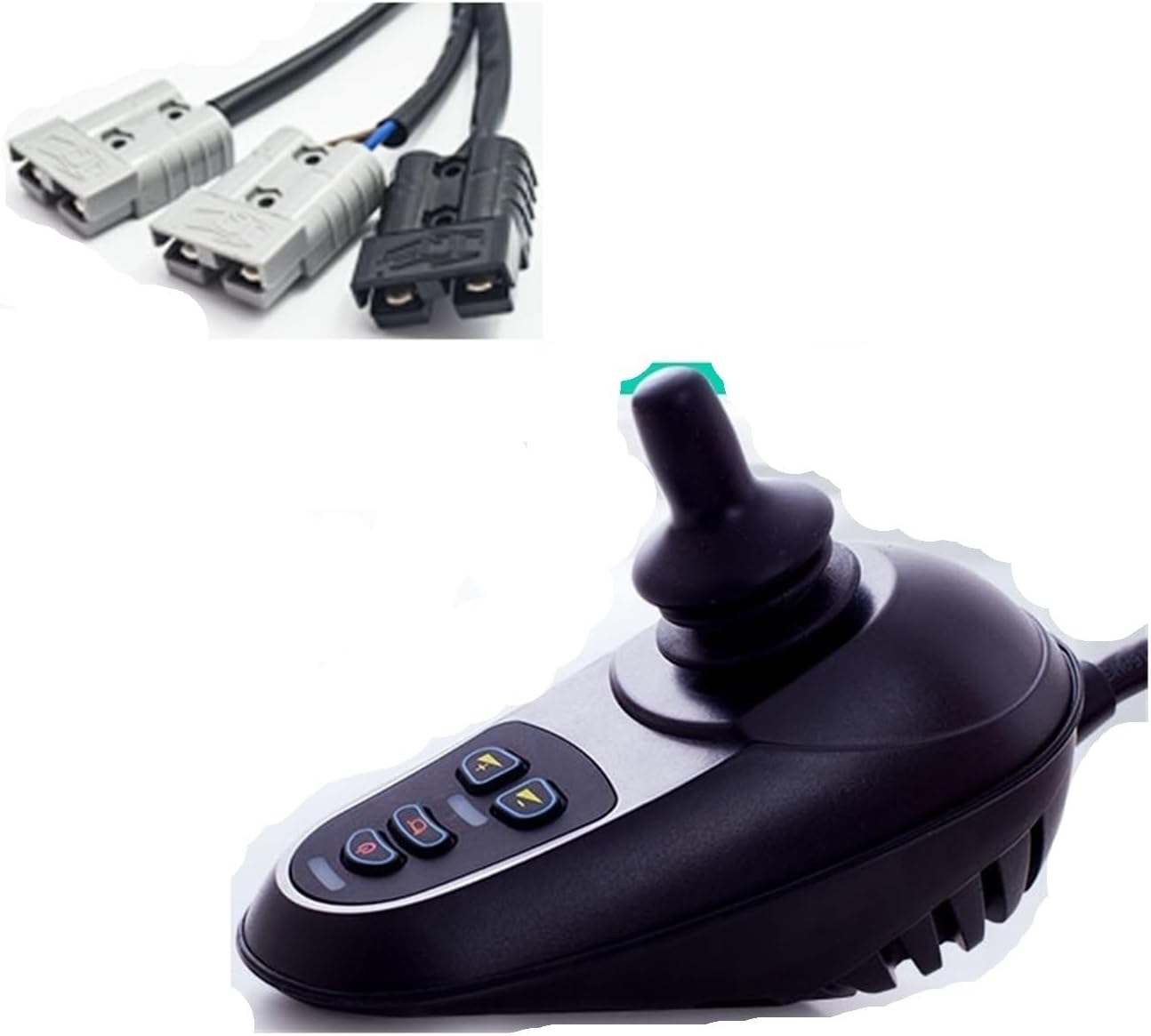Electric Wheelchair Joystick Controller, 24V DC LED Command Joystick Controller 6 Keys for Electric Wheelchair Waterproof, Electric Wheelchair Controller Accessory(Motor Plug No. 4)