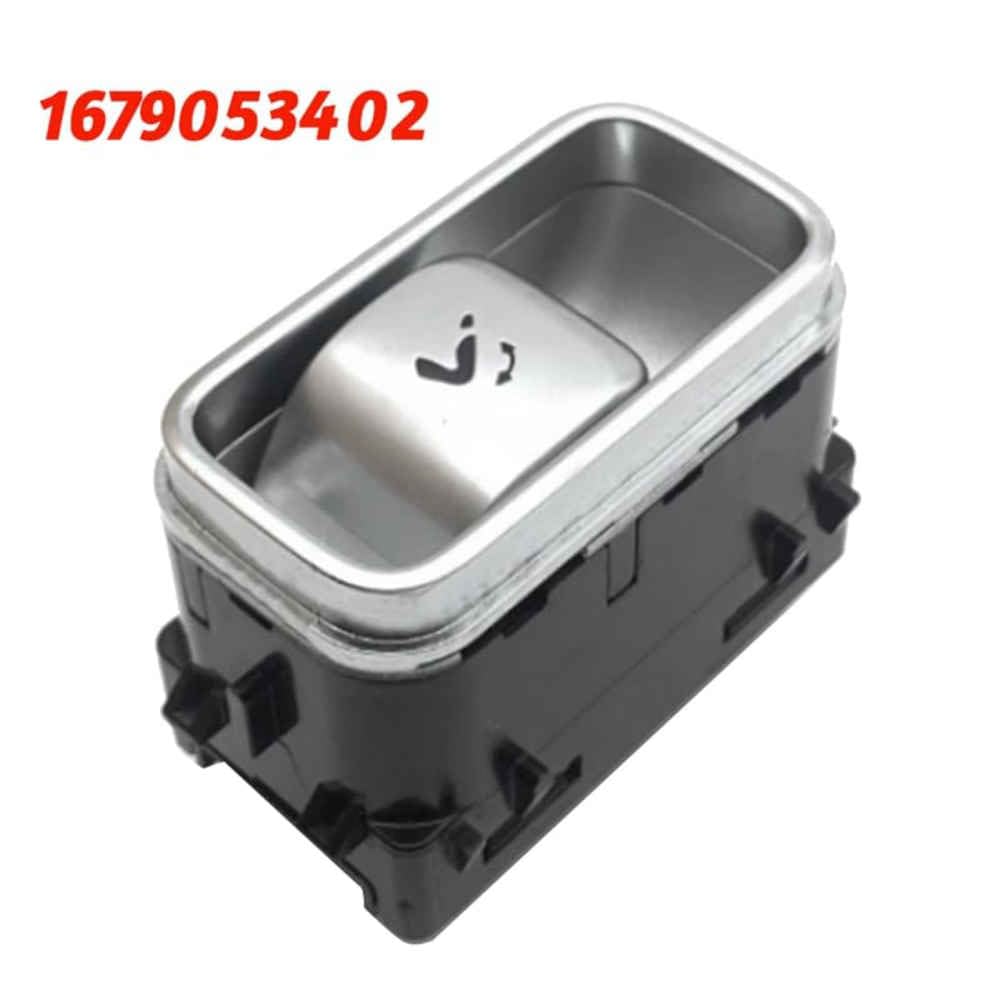 1 PCS 1679053402 Car Power Seat Switch Button Second Row Seat Switch Black & Silver/Fit for Mercedes-Benz GLE GLS W167 2020 2021 2022 2023 2024