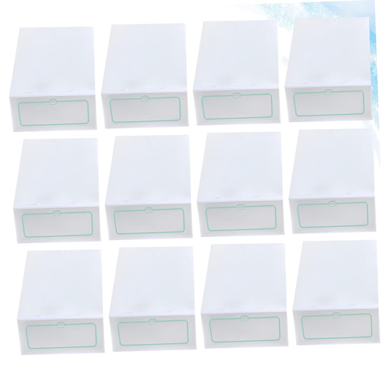 Alipis Caja de Zapatos Apilable Transparente Gruesa 30 Piezas PP L