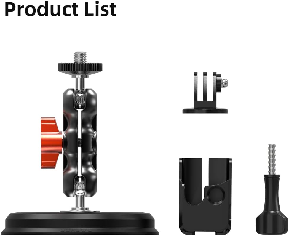 SUREWO Pocket 3 Magnetic Camera Mount,Magnetic Mount Stand with Magic Arm Compatible with DJI Osmo Pocket 3,Insta360, Heavy-Duty Magnet Base Stand with 1/4"-20 Thread for Gym, Car Mounting