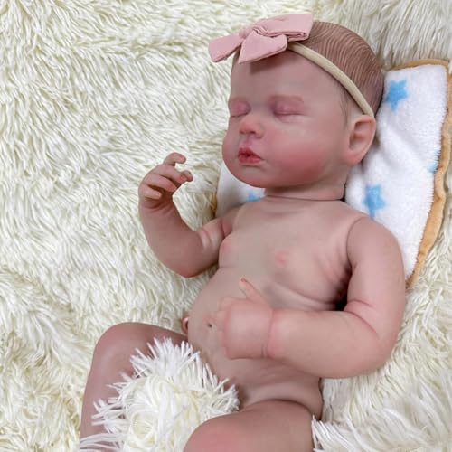Lonian 19 Zoll Reborn Mädchen Puppen Realistische Neugeborenen Puppen Poseable Full Vinyl Körper Mädchen wie EIN lebensechtes Baby für Kinder – Bild 7