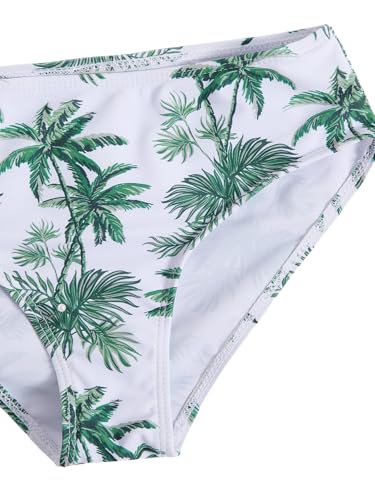 Milumia Girl's 3 Pieces Bikini Set Tropical Print Criss Cross Wrap Bathing Suit with Beach Skirt4
