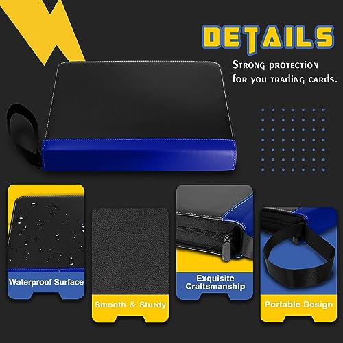 Clovercat CCT-CBD-11 9 Pocket Waterproof Trading Card Binder, Trading Album Display Holder, Expandable, 720 Double Sided Pocket Album, Compatible With Gaming Cards, Yugioh thumb #1