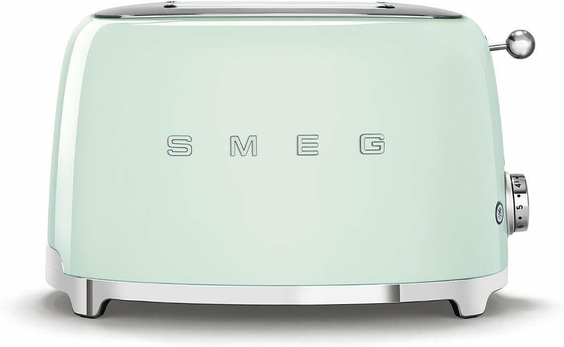2 Slice Toaster with 6 Presets and Defrost Function and Removable Crumb Tray TSF01PGUS, Pastel Green