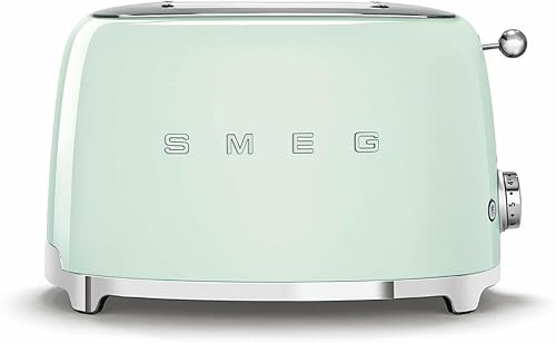 Miniatura 19 de Smeg - Tostadora retro estética de estilo años 50 de 2 rebanadas con 6 ajustes preestablecidos, ranuras extra anchas, gris, TSF01GRUS